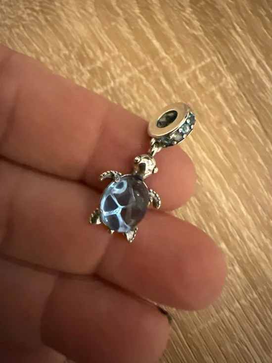 Blue Turtle Charm Pendant for Women - Picture 4 of 6